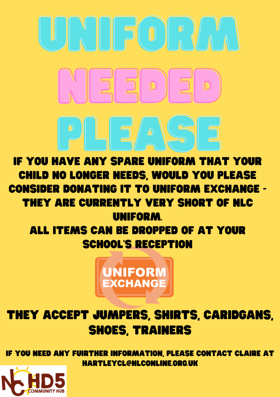 Netherhall Learning Campus Uniform Exchange Help needed!